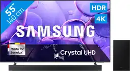 Coolblue Samsung 55 Crystal UHD U8070F (2025) + Samsung HW-B750F Zwart aanbieding