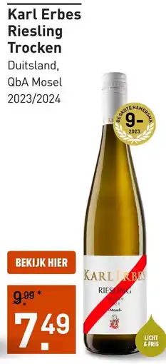 Gall & Gall Karl Erbes Riesling Trocken aanbieding