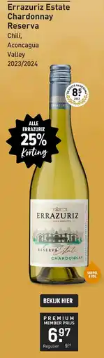 Gall & Gall Errazuriz Estate Chardonnay Reserva aanbieding