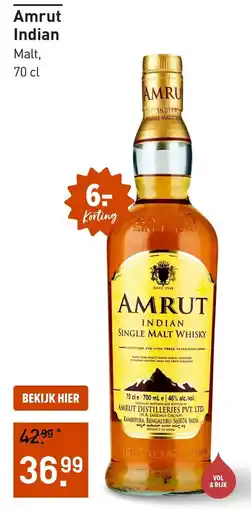 Gall & Gall Amrut Indian aanbieding