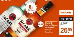 Gall & Gall Bacardí Carta Blanca of Spiced aanbieding