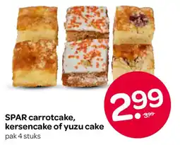 Spar SPAR carrotcake, kersencake of yuzu cake aanbieding