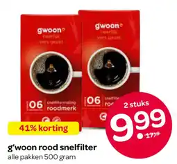 Spar g'woon rood snelfilter aanbieding