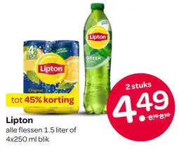 Spar Lipton alle flessen 1.5 liter of 4x250 ml blik aanbieding