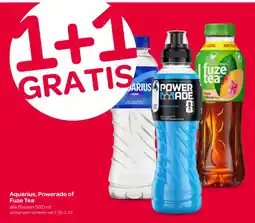 Spar Aquarius, Powerade of Fuze Tea aanbieding