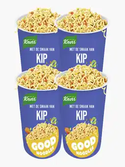 Flink Knorr Good Noodles kip cup 65g 4x aanbieding