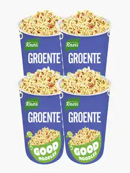 Flink Knorr Good noodles groente cup 65g 4x aanbieding