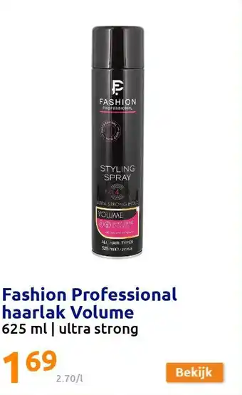 Action Fashion Professional haarlak Volume aanbieding