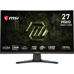MediaMarkt MSI Mag 275cqdf X24 - 27 Inch Wqhd 2560 X 1440 Pixels Va (vertical Alignment) aanbieding