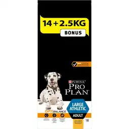 Pets Place Pro Plan Dog Adult Athletic Large Breed - Hondenbrokken - 14 + 2,5 kg gratis Kip aanbieding