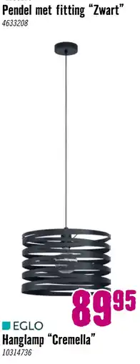 Hornbach EGLO Hanglamp "Cremella" aanbieding