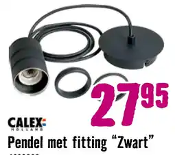 Hornbach Calex pendel met fitting zwart aanbieding