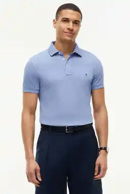 Wehkamp Tommy Hilfiger slim polo blauw aanbieding