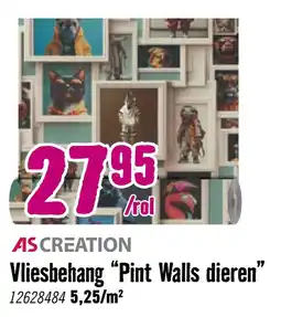 Hornbach AS CREATION Vliesbehang "Pint Walls dieren" aanbieding