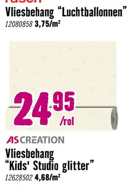 Hornbach as creation vliesbehang kids' studio glitter aanbieding