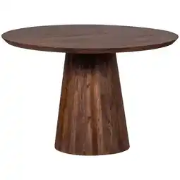 Wehkamp WOOOD Limit Eetkamertafel - Mangohout - Walnoot - 76x130x130 aanbieding