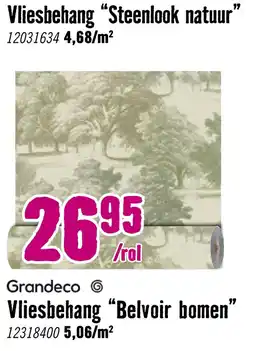 Hornbach Grandeco Vliesbehang "Steenlook natuur" aanbieding