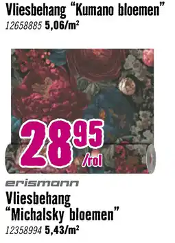 Hornbach erismann Vliesbehang "Kumano bloemen" aanbieding
