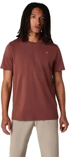 Wehkamp ASICS sportshirt - roodbruin aanbieding