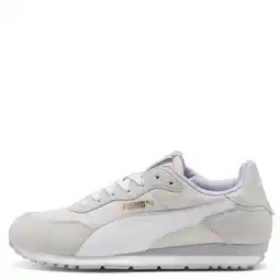 Wehkamp Puma St Miler Rose mesh leren sneakers lichtgrijs/lila aanbieding