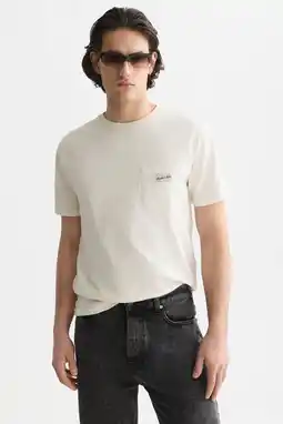 Wehkamp Scotch & Soda regular fit T-shirt - ecru aanbieding