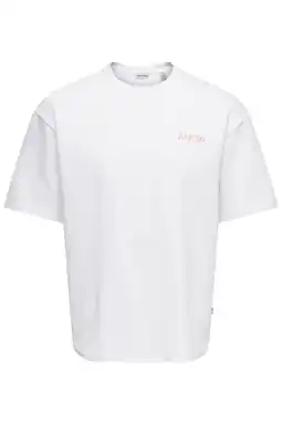 Wehkamp ONLY & SONS oversized T-shirt wit aanbieding