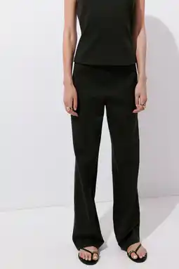 Wehkamp Mango straight leg broek - bruin aanbieding