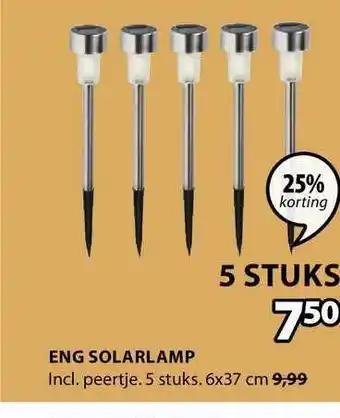 Jysk Eng solarlamp aanbieding