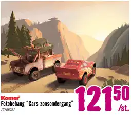 Hornbach Komar Fotobehang "Cars zonsondergang" aanbieding