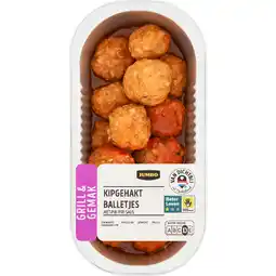Jumbo Jumbo Grill & Gemak Kipgehaktballetjes met Piri Piri Saus 194 g aanbieding