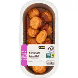 Jumbo Jumbo Grill & Gemak Kipgehaktballetjes met Barbecuesaus 194 g aanbieding