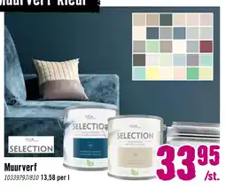 Hornbach style color selection muurverf aanbieding