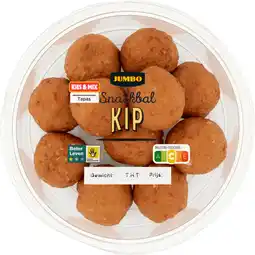 Jumbo Jumbo Snackbal Kip 120 g aanbieding