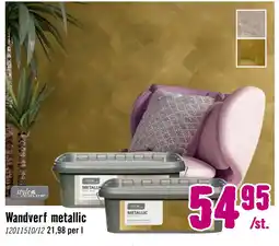 Hornbach stylecolor wandverf metallic aanbieding
