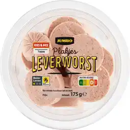 Jumbo Jumbo Plakjes Leverworst 175 g aanbieding