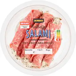 Jumbo Jumbo Rolletje Salami met Kruidenroomkaas 80 g aanbieding