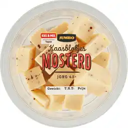Jumbo Jumbo Kaasblokjes Mosterd Jong 48+ 100 g aanbieding