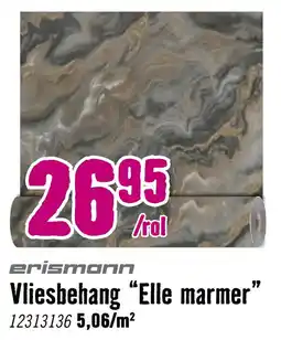 Hornbach erismann Vliesbehang Elle marmer aanbieding