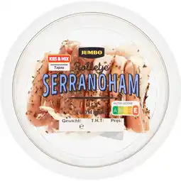 Jumbo Jumbo Rolletje Serranoham met Roomkaas 85 g aanbieding
