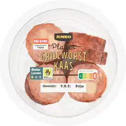 Jumbo Jumbo Plakjes Grillworst Kaas 100 g aanbieding