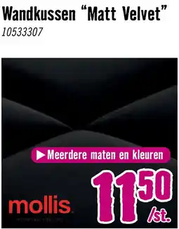 Hornbach mollis Wandkussen Matt Velvet aanbieding