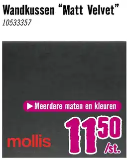 Hornbach mollis Wandkussen Matt Velvet aanbieding