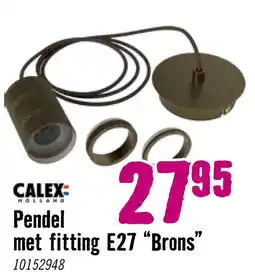 Hornbach Calex pendel met fitting e27 "brons" aanbieding