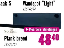 Hornbach Sonava Wandspot "Light" aanbieding
