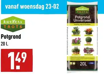 ALDI Potgrond 20L aanbieding