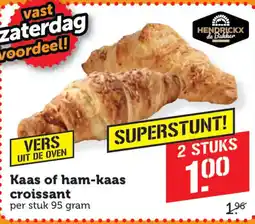Coop hendrickx de bakker kaas of ham-kaas croissant aanbieding
