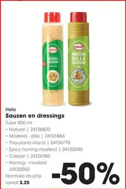 HANOS Hela Sauzen en Dressings aanbieding