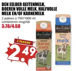 De Boerenschuur den Eelder geitenmelk, boeren volle melk, halfvolle melk en/of karnemelk aanbieding