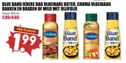 De Boerenschuur Blue Band Iedere dag vloeibare boter, Cromab vloeibaar bakken en braden of mild met olijfolie aanbieding