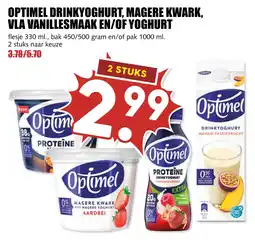 De Boerenschuur Optimel drinkyoghurt, magere kwark, vla vanillesmaak en/of yoghurt aanbieding